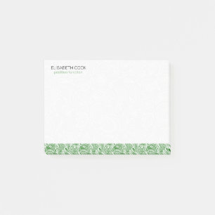 Post-it® Motif Paisley vert et blanc