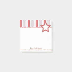 Post-it® Motif patriotique des Blancs rouges et Bleus