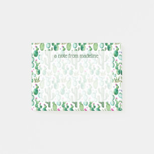 Post-it® Motif Plante de Cactus d'aquarelle