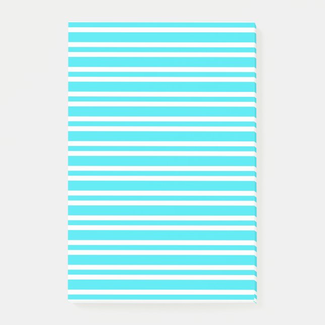 Post-it® Motif Rayures Bleu Blanc (Devant)