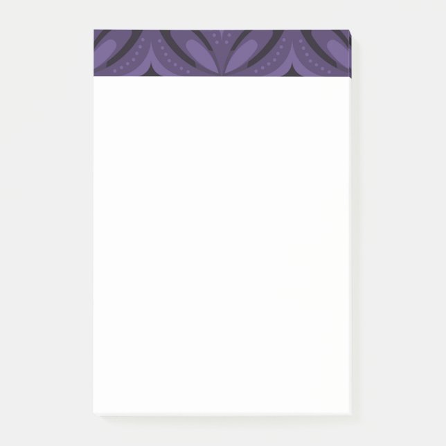 Post-it® Motif Rétro de Couleur Violet Foncé (Devant)