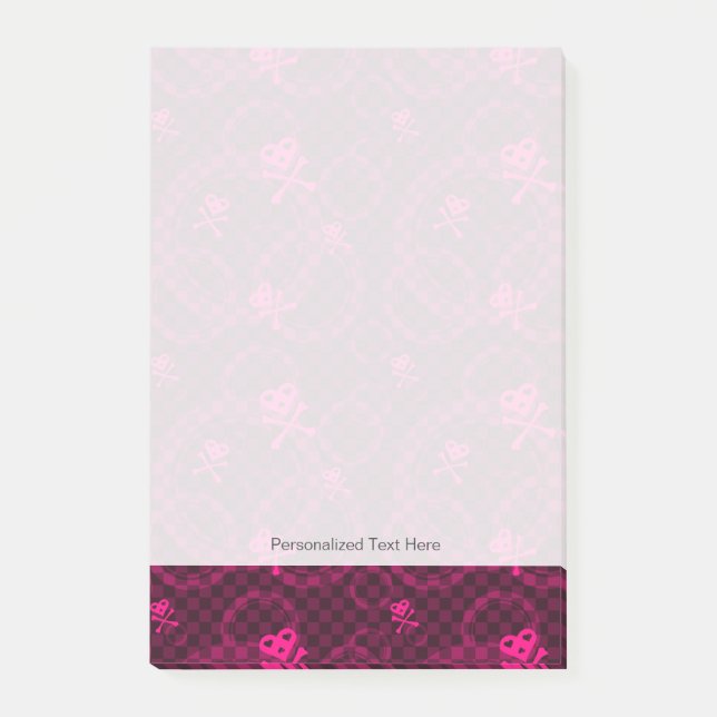 Post-it® Motif rose d'Emo avec des cercles (Devant)