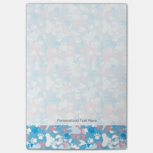 Post-it® Motif rose et bleu de chien de camouflage