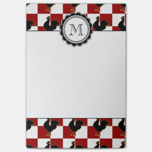 Post-it® Motif rouge et noir de poulet de coq