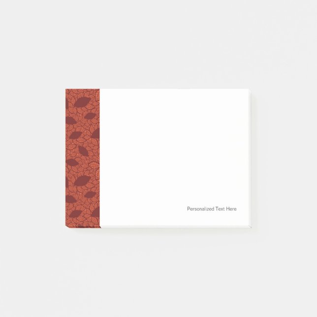 Post-it® motif rouge feuille orange (Devant)