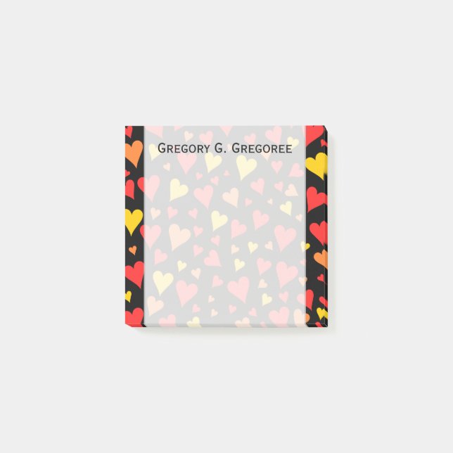 Post-it® Motif rouge, orange et jaune de flottement de (Devant)
