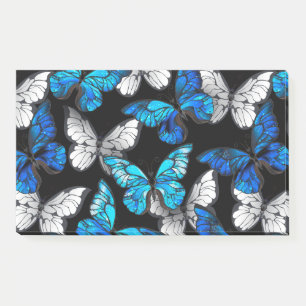 Post-it® Motif sans couleur foncée avec papillons bleus Mor
