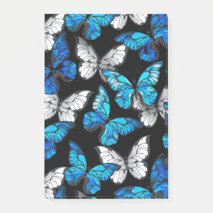 Post-it® Motif sans couleur foncée avec papillons bleus Mor
