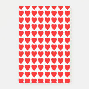 Post-it® Motif sans couture de cœurs rouges