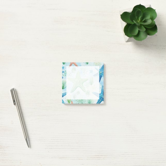 Post-it® Motif sans couture d'étoile de mer (Bureau)