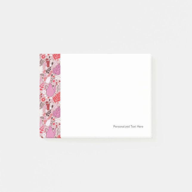 Post-it® Motif savoureux avec des oiseaux et des fleurs (Devant)