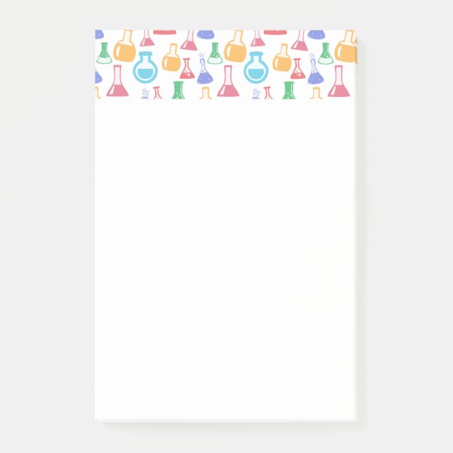 Post-it® Motif scientifique divertissant Beakers and Flaque (Devant)