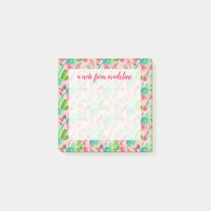 Post-it® Motif se développant de Succulents d'aquarelle