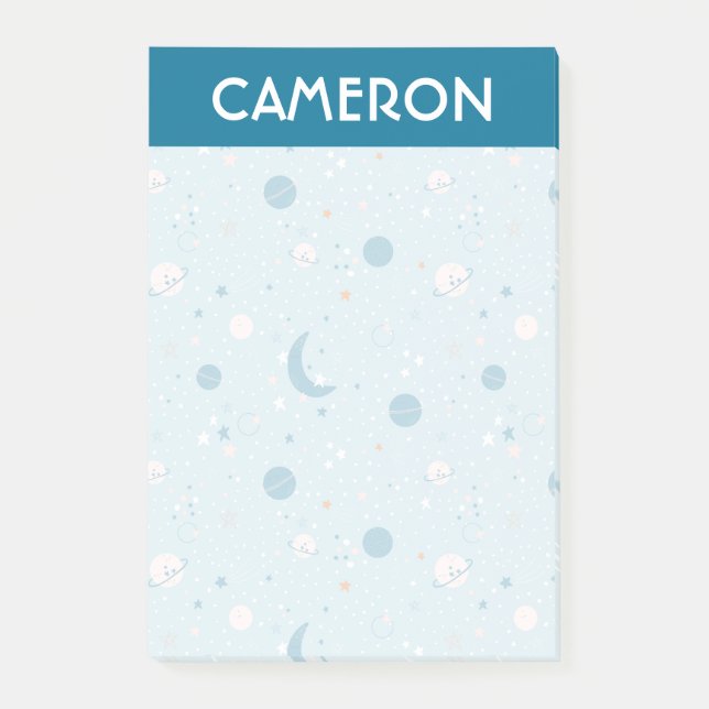 Post-it® Motif Sky & Space bleu (Devant)