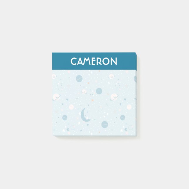 Post-it® Motif Sky & Space bleu (Devant)