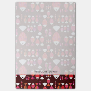 Post-it® Motif sous-marin de rétros poissons abstraits
