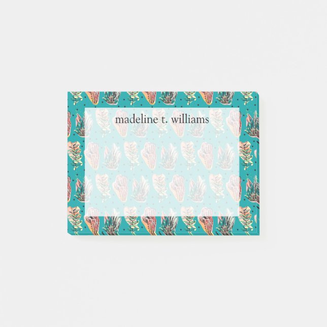 Post-it® Motif Succulent de Cactus Graphiques Abstraits (Devant)