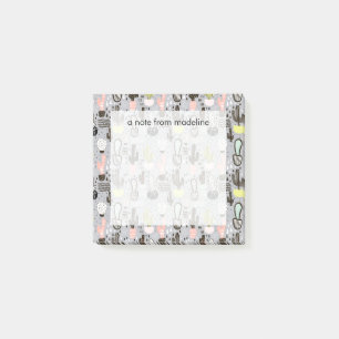 Post-it® Motif texturisé tiré par la main de cactus