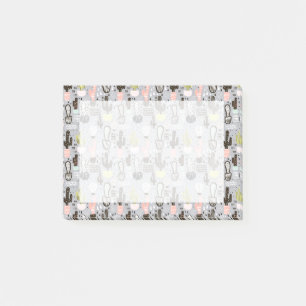 Post-it® Motif texturisé tiré par la main de cactus