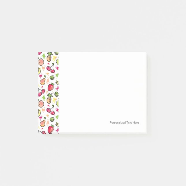 Post-it® motif tiré par la main de fruits (Devant)