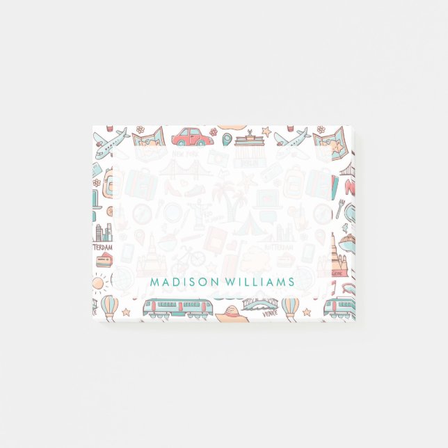Post-it® Motif touristique Pastel (Devant)