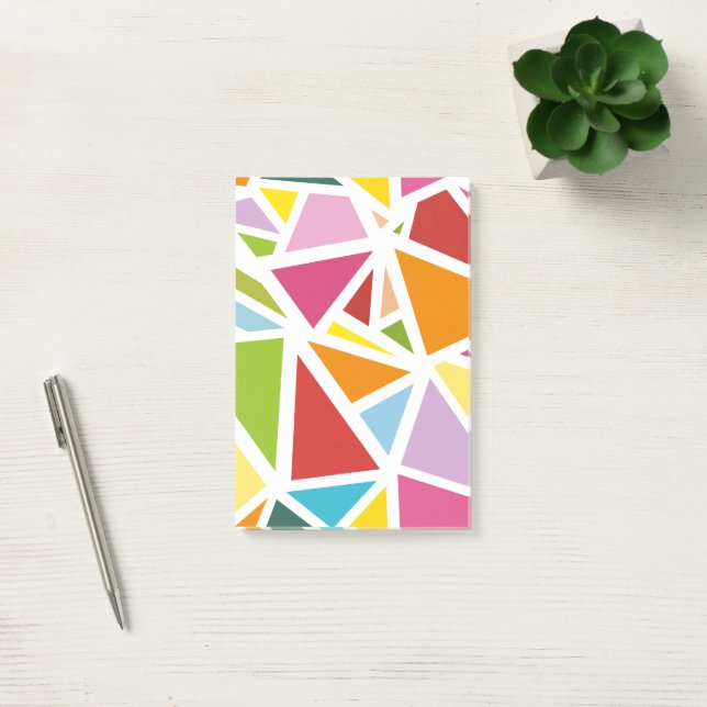 Post-it® Motif triangles colorés 4 (Bureau)