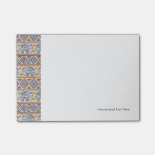 Post-it® Motif tribal Blue Ethnic Elephant