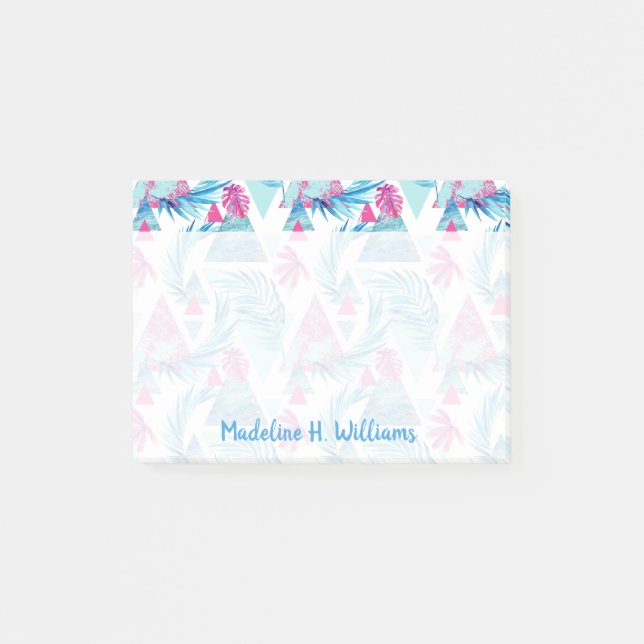 Post-it® Motif tropical de feuille d'aquarelle abstraite (Devant)