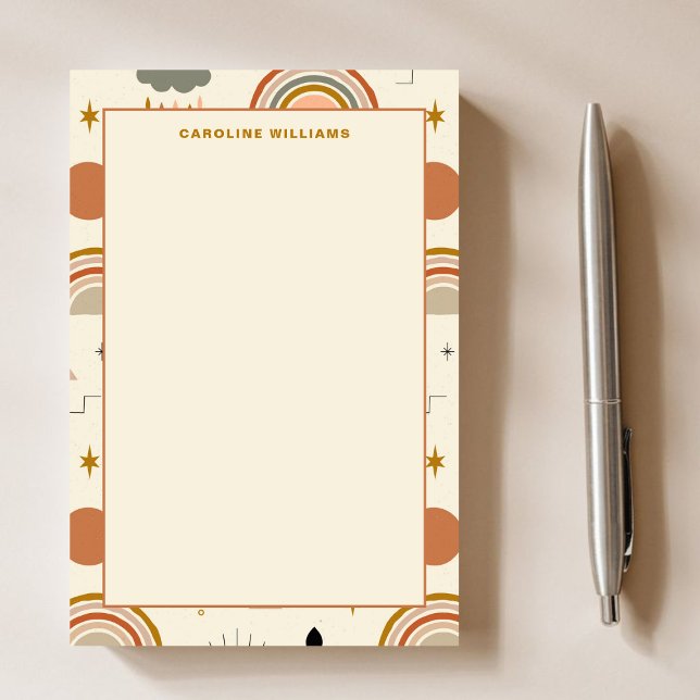 Post-it® Motif unique Boho Bohemian Rainbow Enseignant (Créateur téléchargé)