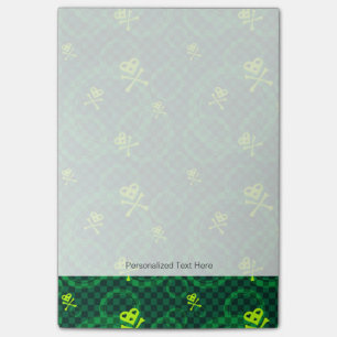 Post-it® Motif vert d'Emo avec des cercles