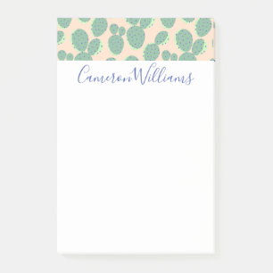 Post-it® Motif vert et rose de cactus