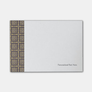 Post-it® Motif vintage de damassé d'art, d'or