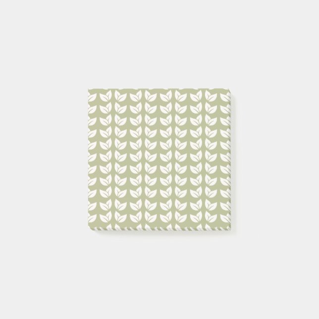 Post-it® Motif Vintage Green Retro Y2K Leaf (Devant)