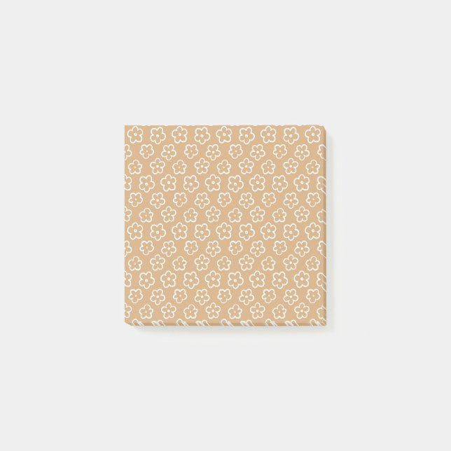 Post-it® Motifs Fleur Beige Retro pour le printemps et l'ét (Devant)