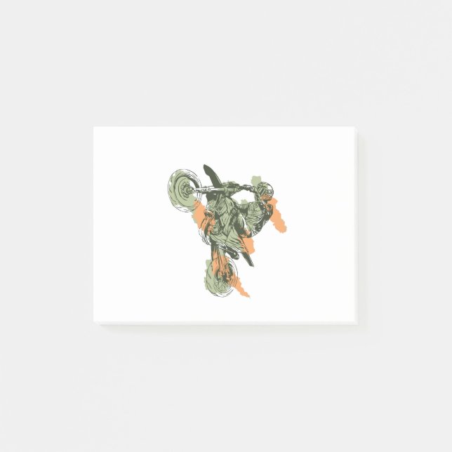 Post-it® Motocyclette - Motard Tout-Terrain (Devant)