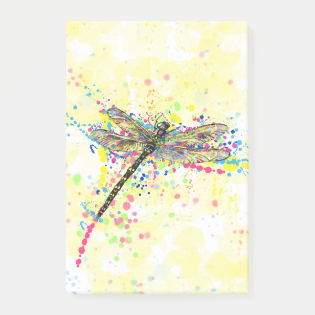 Post-it® Mouche dragonfly à l'aquarelle tendance mignonne (Devant)