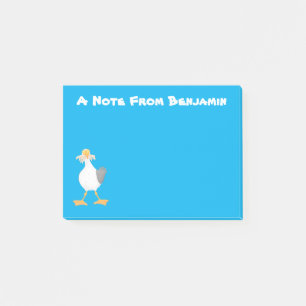 Post-it® Mouette drôle avec frites dessin animé