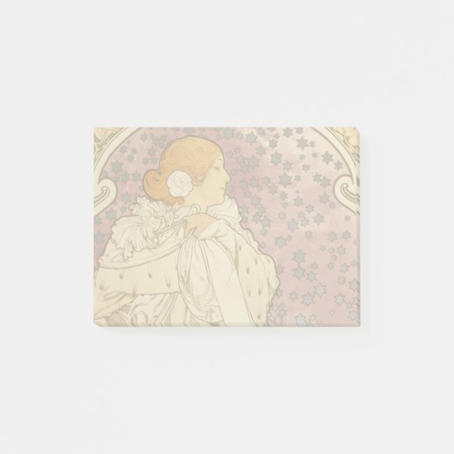 Post-it® Mucha Art nouveau femme beauté (Devant)