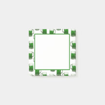 Mugs de bière verte - Notes blanches