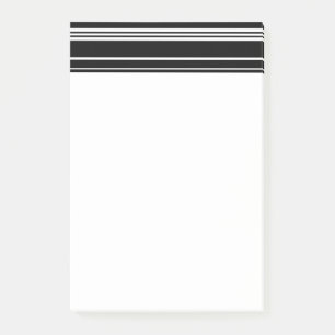 Post-it® Multitudes de rayures noires et blanches inégales