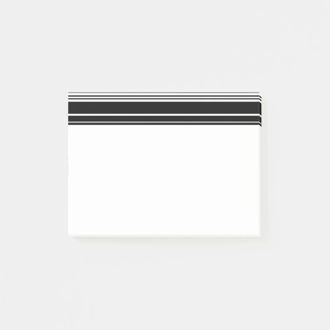 Post-it® Multitudes de rayures noires et blanches inégales (Devant)