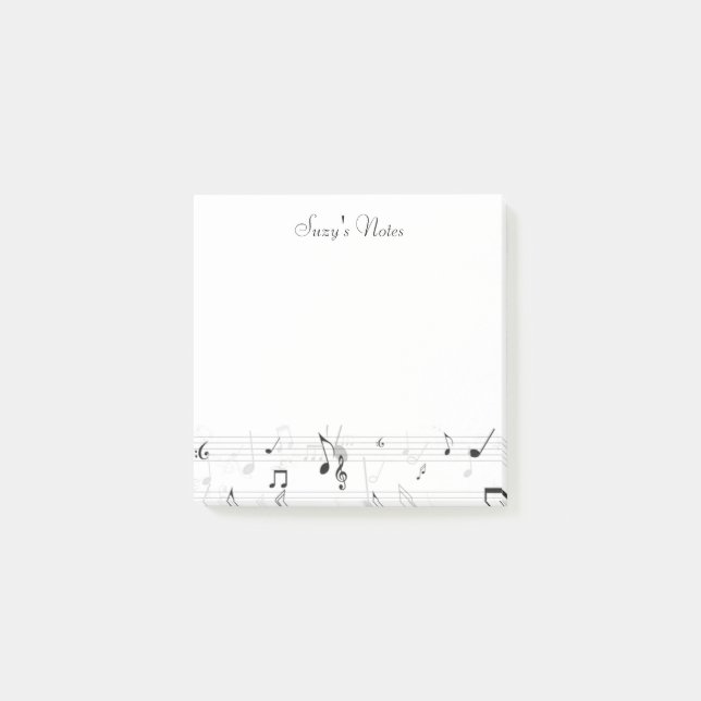 Post-it® Musicien de note de musique Whimsical (Devant)