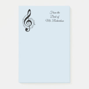 Post-it® Musique Bleue Personnaliser Publier des notes 4x6