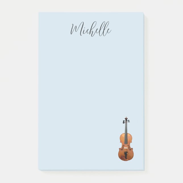 Post-it® Musique classique Violon Bleu (Devant)