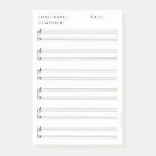 Post-it® Musique de feuille blanche
