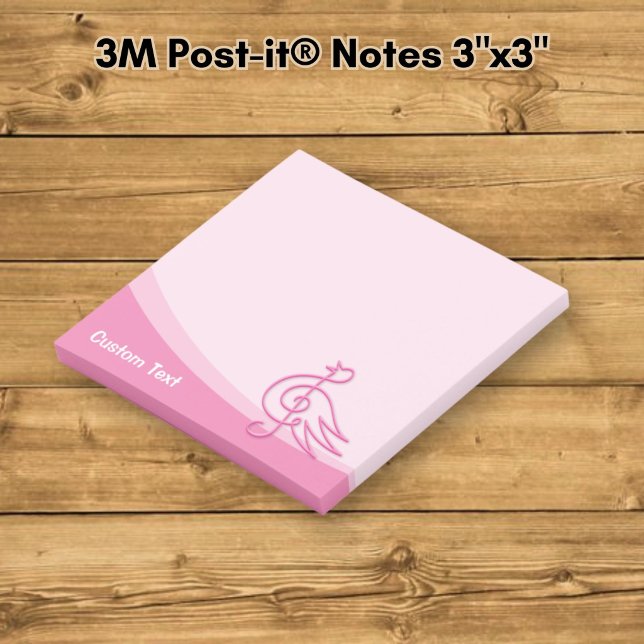 Post-it® Musique d'oiseau rose (Créateur téléchargé)