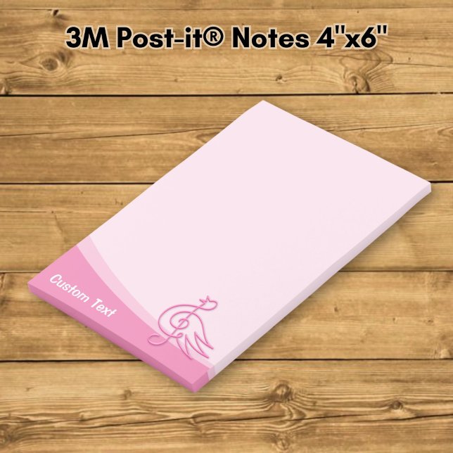 Post-it® Musique d'oiseau rose (Créateur téléchargé)