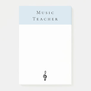 Post-it® Musique Enseignant Treble Clef Simple Blue
