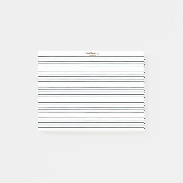 Post-it® Musique-instrument - Lignes de notes - Papier de n (Devant)