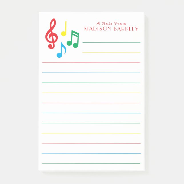 Post-it® Musique Note Musicien Enseignant (Devant)